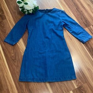 Zara 3/4 Sleeve Denim Dress